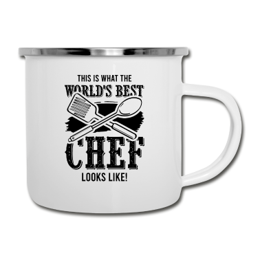 Kochen Emaille Tasse - chefkoch koch kochen lustig