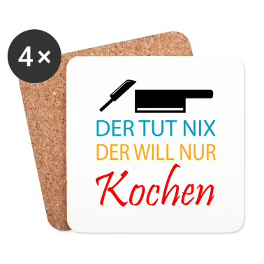 Kochen Untersetzer - Koch kochen backen