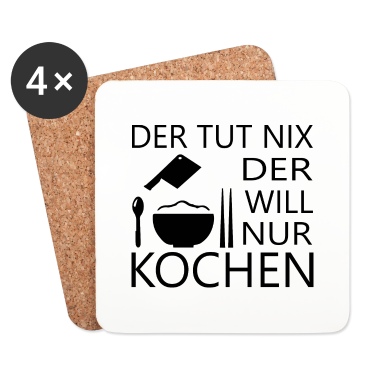 Kochen Untersetzer - Koch kochen backen