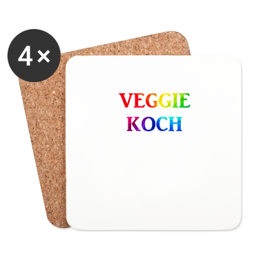 Kochen Untersetzer - Veggie Koch in Farbe Koch und Kochen Shirts