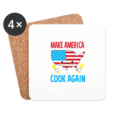 Kochen Untersetzer - Lassen Sie Amerika wieder kochen, kochen Sie und Geschenke kochen,