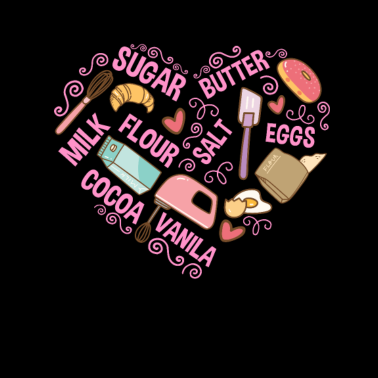 Motiv Backen Liebe Bäcker Werkzeuge Konditormeister