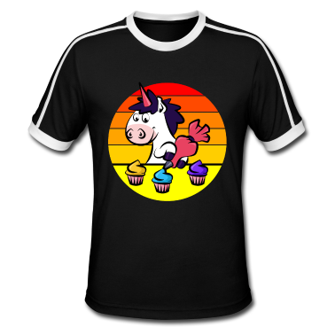 Backen T-Shirt - Einhorn Backen Cupcakes