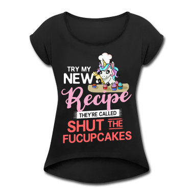 Backen T-Shirt - Shut The Fucupcake Einhorn Backen Cupcake