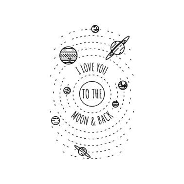 Motiv I love you to the MOON & BACK