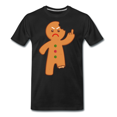 Backen T-Shirt - Lebkuchenmann Stinkefinger Mittelfinger