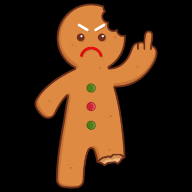 Motiv Lebkuchenmann Stinkefinger Mittelfinger