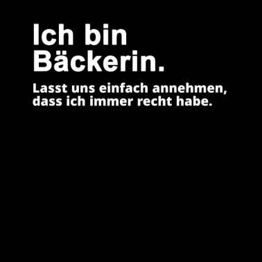 Motiv Bäckerin Bäcker Spruch Geschenk