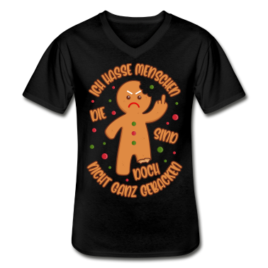 Backen T-Shirt - Lebkuchenmann Ich hasse Menschen Gebacken Geschenk