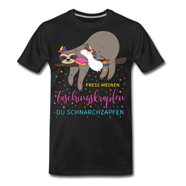 Backen T-Shirt - Fasching Einhorn Faultier Faschingskrapfen Krapfen