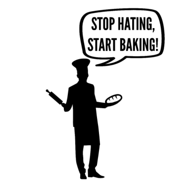 Motiv Stop Hating Start Baking Brot Bäcker Spruch
