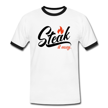 Backen T-Shirt - Steak Grillmeister Chef Spruch Geschenk