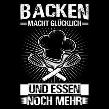Motiv Lustiges Koch Geschenk ESSEN MACHT GLÜCKLICH