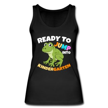 Backen Tank Top - First Day Frog Ready To Jump Into Kindergarten