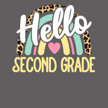 Motiv Hallo Zweite Klasse Leopard Rainbow Zurück zur Schule