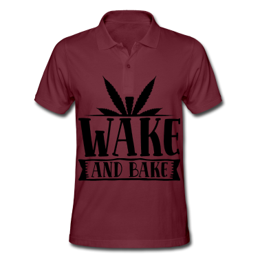 Backen Poloshirt - wake and bake backen bäckerei bäckerin weed gebäck