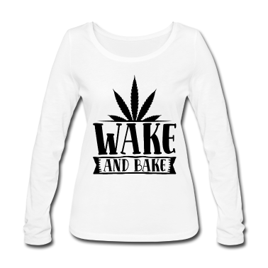 Backen Langarmshirt - wake and bake backen bäckerei bäckerin weed gebäck