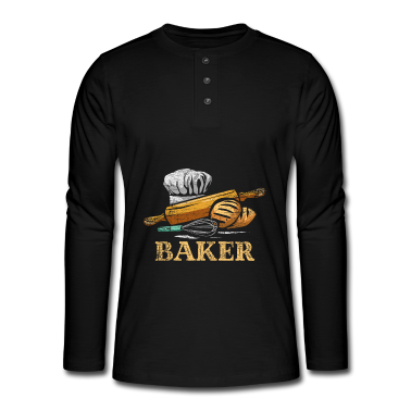 Backen Langarmshirt - Bäcker Backen