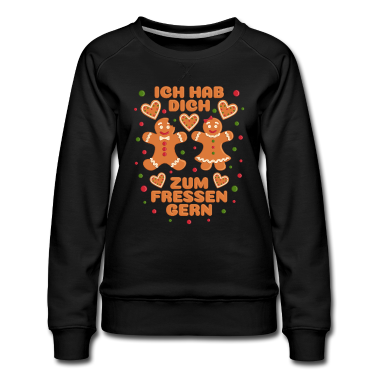 Backen Pullover - Lebkuchenfrau Spruch Ich hab Dich zum Fressen gern