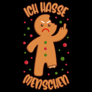 Motiv Lebkuchenmann Ich hasse Menschen Lustige Sprüche