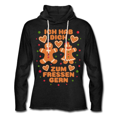Backen Hoodie - Lebkuchenmann Spruch Ich hab Dich zum Fressen gern