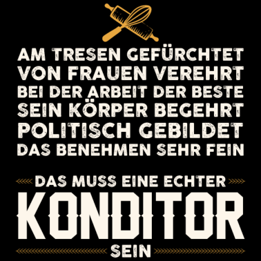 Motiv Bäcker backen Konditor lustiger Spruch Konditoren