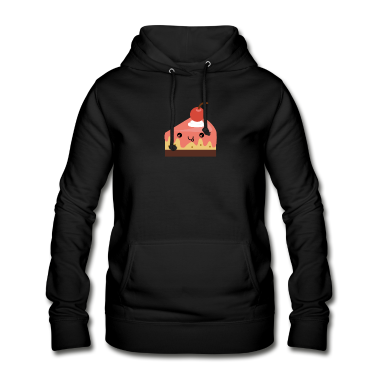 Backen Hoodie - Kawaii Kuchen Comic Gesicht Motiv