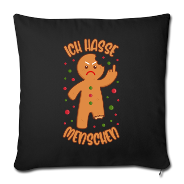 Backen Kissenbezug - Lebkuchenmann Ich hasse Menschen Lustige Sprüche