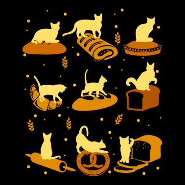 Motiv Bäcker-Brotgebäck Lustiges Katzenliebhaber-Geschen