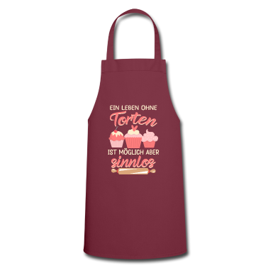 Backen Sch&uuml;rze - Schöner Kuchen backen Spruch, Konditorin Geschenk