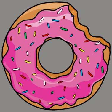 Motiv Donut mit Biss