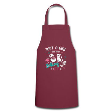 Backen Sch&uuml;rze - Just A Girl Who Loves Baking And Cats Backen Katze