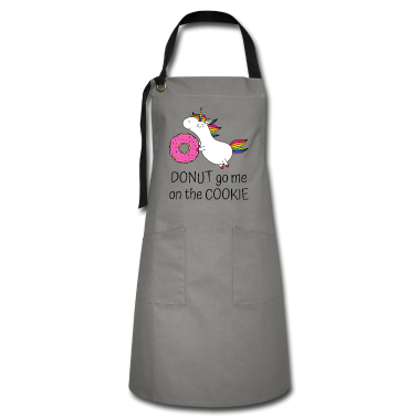 Backen Sch&uuml;rze - Einhorn Spruch Donut Go Me On The Cookie mit Donut