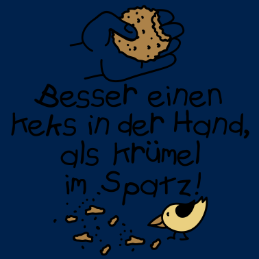 Motiv Der Keks, die Hand und der Spatz