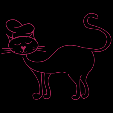 Motiv Katze mit Kochmütze