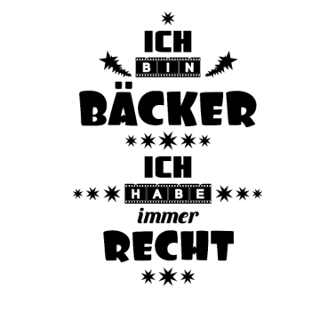 Motiv Bäcker Beruf Lustiger Spruch Geschenk