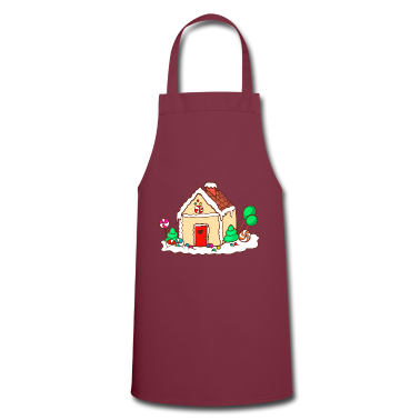 Backen Sch&uuml;rze - Weihnachtsmotiv Lebkuchenhaus Weihnachten Backen