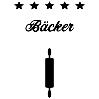 Motiv Bäcker 5 Sterne schwarz