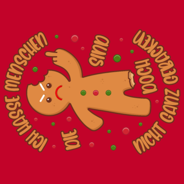 Motiv Lebkuchenmann Ich hasse Menschen Gebacken Geschenk