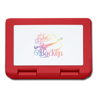 Backen Brotdose - Ich liebe Backen Herz Nudelholz Bäcker