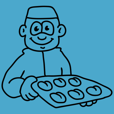 Motiv Bäcker - line