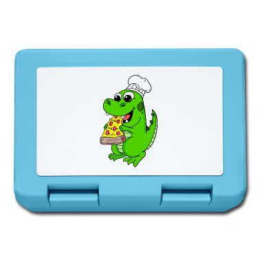 Backen Brotdose - Pizza Bäcker backen Dinosaurier Koch Lustig