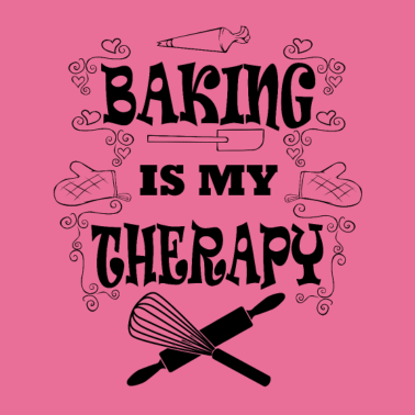 Motiv Backen ist Therapie Ironischer Bäcker Küchenchef