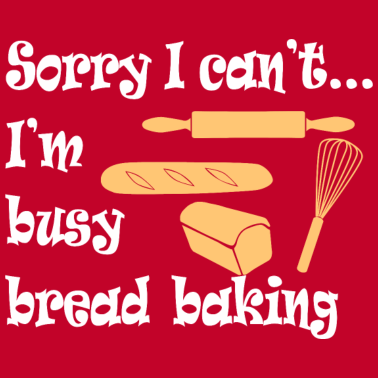 Motiv Bin beschäftigt mit Brot Backen Hobbykoch Bäcker