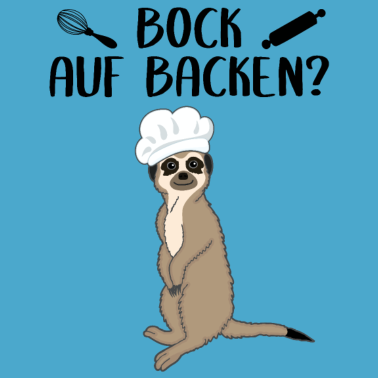 Motiv Lustiges Erdmännchen Bäcker Backen Spruch Geschenk