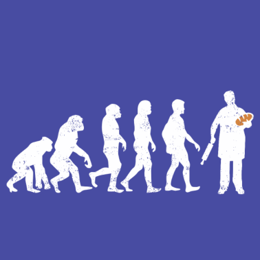 Motiv Bäcker evolution geschenk brot backen beruf teig