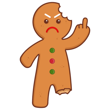 Motiv Lebkuchenmann Stinkefinger Mittelfinger