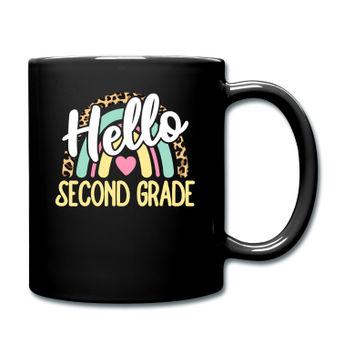 Backen Tasse - Hallo Zweite Klasse Leopard Rainbow Zurück zur Schule