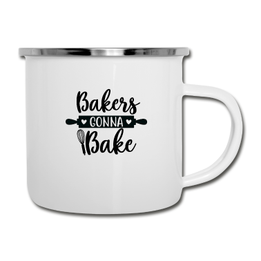 Backen Emaille Tasse - Bäcker werden backen