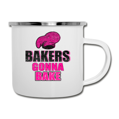 Backen Emaille Tasse - Bäcker Backen